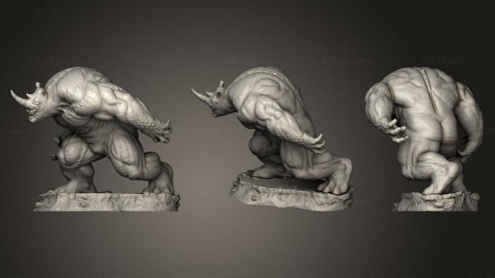 Figurines heroes, monsters and demons (Rhino, STKM_3337) 3D models for cnc